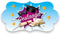 Witbaard Huldeschild Geslaagd 42 X 22 Cm Karton Blauw/paars