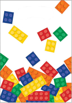 Witbaard Uitdeelzakjes Block Party Junior 16,5 X 23 Cm Wit 8 Stuks