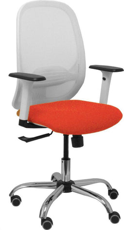 Bureaustoel P&C 354CRRP Wit Donker oranje