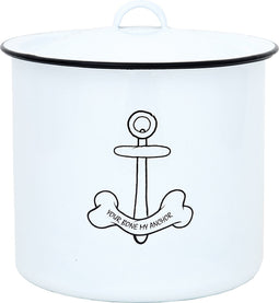 Witte koekjespot met ankers - BATELA