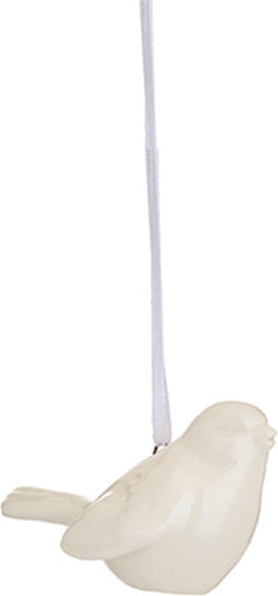 Witte vogel keramiek kersthanger - Sass & Belle