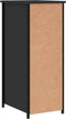 vidaXL - Nachtkastje - 32x42x80 - cm - bewerkt - hout - zwart