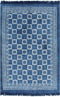 vidaXL - Kelim - vloerkleed - met - patroon - 120x180 - cm - katoen - grijs