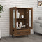 vidaXL - Hoge - kast - 70x31x115 - cm - bewerkt - hout - bruin - eikenkleur
