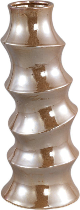 PTMD Enley Brown shiny ceramic pot down S