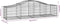 vidaXL - Schanskorven - 12 - st - gewelfd - 200x50x40/60 - cm - gegalvaniseerd - ijzer