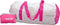 Avento Sporttas - Opvouwbaar tot pocketformaat - Wit/Fuchsia/Grijs