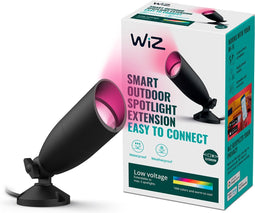 WiZ Grondspot voor Buiten Zwart - Uitbreidingsset - Slimme LED-Verlichting - Gekleurd en Wit Licht - 12V