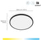 WiZ Plafondlamp SuperSlim Zwart - Slimme LED-Verlichting - Warm- tot Koelwit Licht (2700K tot 6500K) - Geïntegreerd LED - 14W - Wi-Fi