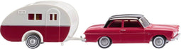 Wiking 020203 H0 Auto Ford Taunus 12M met caravan