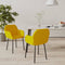 vidaXL - Eetkamerstoelen - 2 - st - fluweel - geel