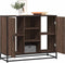 vidaXL - Dressoir - 92x35x76 - cm - bewerkt - hout - bruin - eikenkleurig