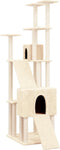 vidaXL - Kattenmeubel - met - sisal - krabpalen - 190 - cm - lichtgrijs