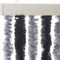 vidaXL - Vliegengordijn - 56x200 - cm - chenille - grijs - en - zwart