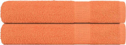 vidaXL - Handdoeken - 2 - st - 100x200 - cm - 360 - g/m² - 100% - katoen - oranje