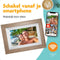 Pora&Co - Digitale fotolijst - WiFi - 8 inch HD IPS Display Licht Bruin/Wit