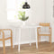 vidaXL - Eettafel - massief - hout - wit - rubber