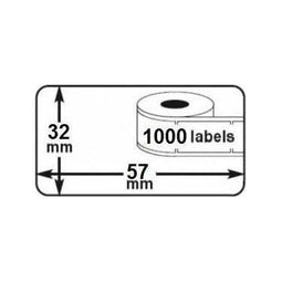 Klika - Thermo-etiketten 57x32mm afneembaar 1000 - 8 stuks