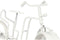Bordsklocka Fiets - Wandklok Metaal 33 x 21 x 4 cm - Wit (4 stuks)
