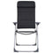 vidaXL - Campingstoelen - 58x69x111 - cm - aluminium - zwart - 2 - st