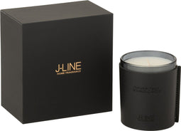 J-Line geurkaars leder zwart 40uur