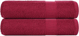 vidaXL - Handdoeken - 2 - st - 50x100 - cm - 360 - g/m² - 100% - katoen - bordeauxrood