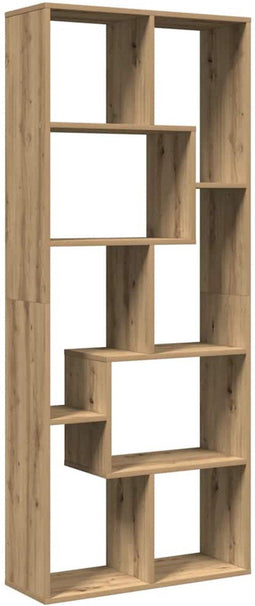 vidaXL - Kamerscherm - / - boekenkast - 67x25x161,5 - cm - hout - artisanaal - eiken