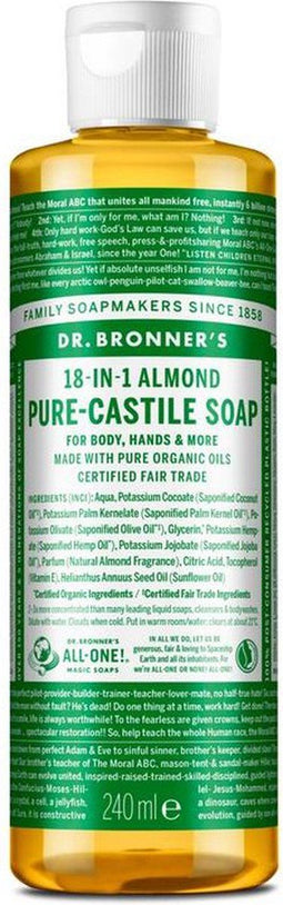 Dr Bronners Almond vloeibare zeep 240 ml
