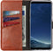 Selencia Samsung Galaxy S8 - Echt Lederen Bookcase - 3 Pashouders - Lichtbruin