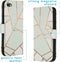 iMoshion Hoesje Geschikt voor iPhone SE (2022) / SE (2020) / 8 / 7 Hoesje Met Pasjeshouder - iMoshion Design Softcase Bookcase - Wit / Meerkleurig / Goud / White Graphic