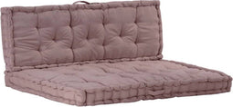 vidaXL - Palletvloerkussens - 2 - st - katoen - taupe