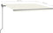 vidaXL - Luifel - automatisch - met - LED - en - windsensor - 4,5x3 - m - crèmekleurig