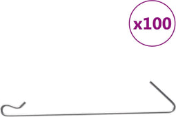vidaXL - Schanskorfhaken - 100 - st - staal