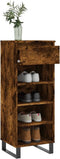 vidaXL - Schoenenkast - 40x36x105 - cm - bewerkt - hout - gerookt - eikenkleurig