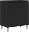 vidaXL - Dressoir - Zwart - Eiken - 60x35x70 - cm - Gemaakt - van - Hout
