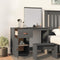 vidaXL - Kaptafel - 95x50x134 - cm - massief - grenenhout - grijs