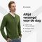 Milanoro Herenpullover - Overhemdkraag - Groen - M