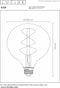 Lucide G125 - Filament lamp - LED Dimbaar - Ø 12,5 cm - E27 - 4,9W 2200K - Amber