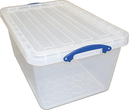 Really Useful Box opbergdoos 61 l, nestbaar, transparant 3 stuks