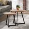 AnLi Style Bijzettafel set/2 rond/verbonden driepoot