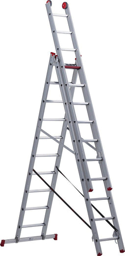 Altrex Atlantis - Reformladder 3-delig - 3x10 treden - Belastbaar tot 150 kg