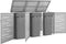 vidaXL - Containerberging - dubbel - 138x77,5x112,5 - cm - roestvrij - staal