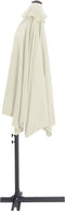 vidaXL - Parasol - met - stalen - paal - 300 - cm - zandwit