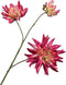 Silk-ka Kunstbloem-Zijden Bloem Dahlia Tak Crème-Paars 72 cm