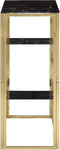 vidaXL - Wandtafel - roestvrijstaal - en - gehard - glas - goudkleurig