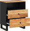 vidaXL - Nachtkastje - 50x33x62 - cm - massief - acaciahout - en - bewerkt - hout