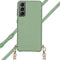 Selencia Hoesje Geschikt voor Samsung Galaxy S21 Plus Hoesje Met Koord - Selencia Aina Slang Hoesje met koord - Groen