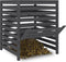 vidaXL - Compostbak - 82,5x82,5x99,5 - cm - massief - grenenhout - grijs