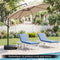 Coast Verrijdbare Vulbare Parasolvoet - HDPE Cantilever Parasolhouder - 80 x 61 x 21,5 cm - Zwart