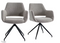 Furnihaus Monza Bjorn - Eetkamerstoelen - Armleuningen en 180° draaifunctie - Taupe (2 stuks)